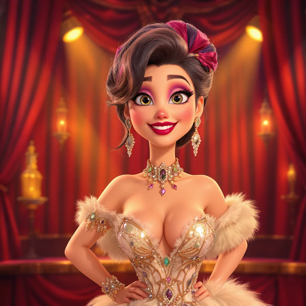 ステージ照明の前で笑顔を見せるキャストのアバター